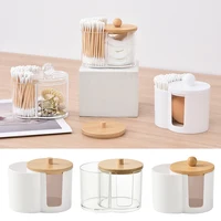 Cotton Round Pad Holder Powder Puff Storage Box Home Cotton Swab Box Makeup Organizer Dustproof Portable Durable Bathroom Jar 2