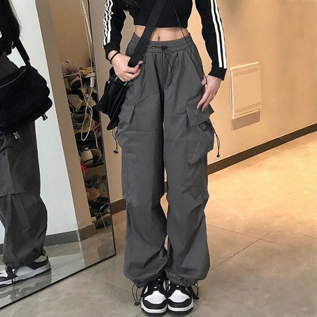 2023 Summer Outfits Y2k Clothes Streetwear Wide Leg Pants For Women Casual  Trousers Baggy High Waist Pockets Pants Trousers - Pants & Capris -  AliExpress