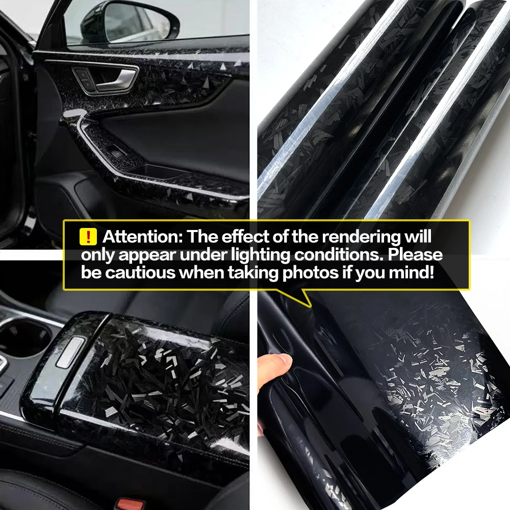 Forged Carbon Fiber Vinyl Wrap - Cosmic Checkered Design for Vehicle & Motorcycle Decoration