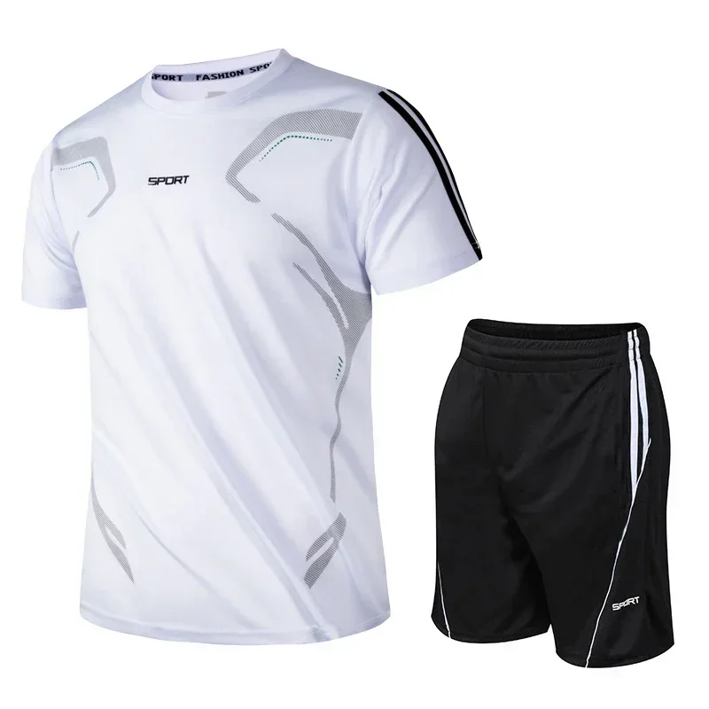 

Men's Sets Summer Outfit Blank Designer clothing Fashion sports quick-dry Luxury Clothes T-Shirt Suit plus size Men Short Set