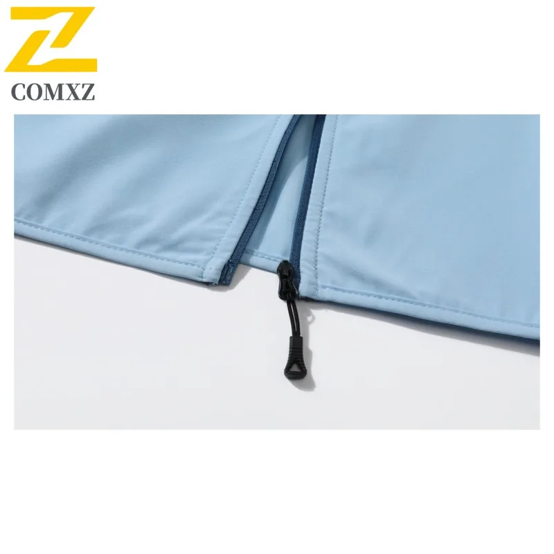 COMXZ 2025 Color Block Hoodie Windproof Coat Men High Quality Spring Autumn Outdoor Training Casual Loose Breathable Windbreaker