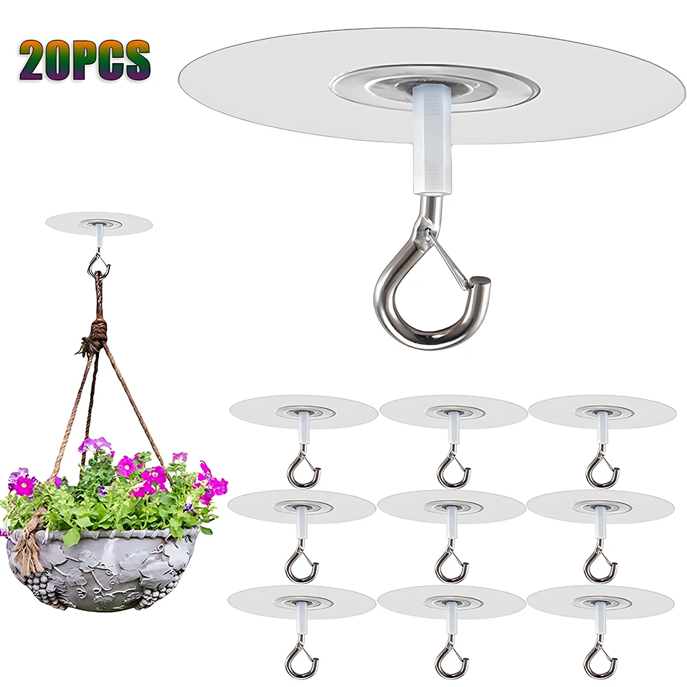 Ceiling Hooks Stick Self-Adhesive Water Resistant Multifunctional for Balloons Wind Chimes
