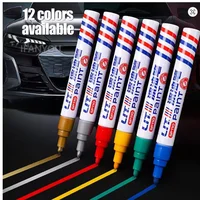 12 Color Auto Paint Car Scratch Repair Pen DIY Tire Tread Waterproof Quick-drying  Metal Paint Pen Marker Oil-based Marker Set 1