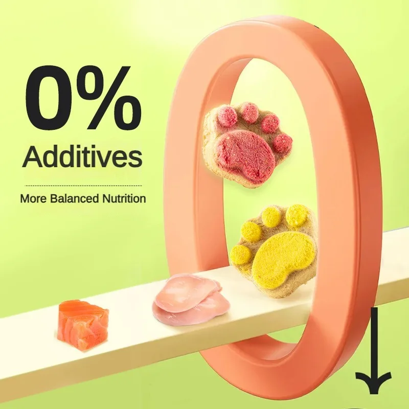 Cat and Dog Freeze Dried Snacks 10/20/50Pcs Pet Nutritional Snacks for Cats Freeze-Dried Cat Claw Biscuits Dog Snacks Pet Training Reward for Cat Dogs