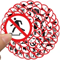 62 Funny no sign stickers, luggage, notebook, guitar, skateboard, waterproof PVC graffiti stickers 2