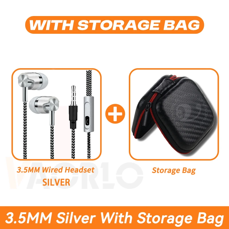 Noise-Cancelling HiFi Stereo In-Ear Earphones with Mic