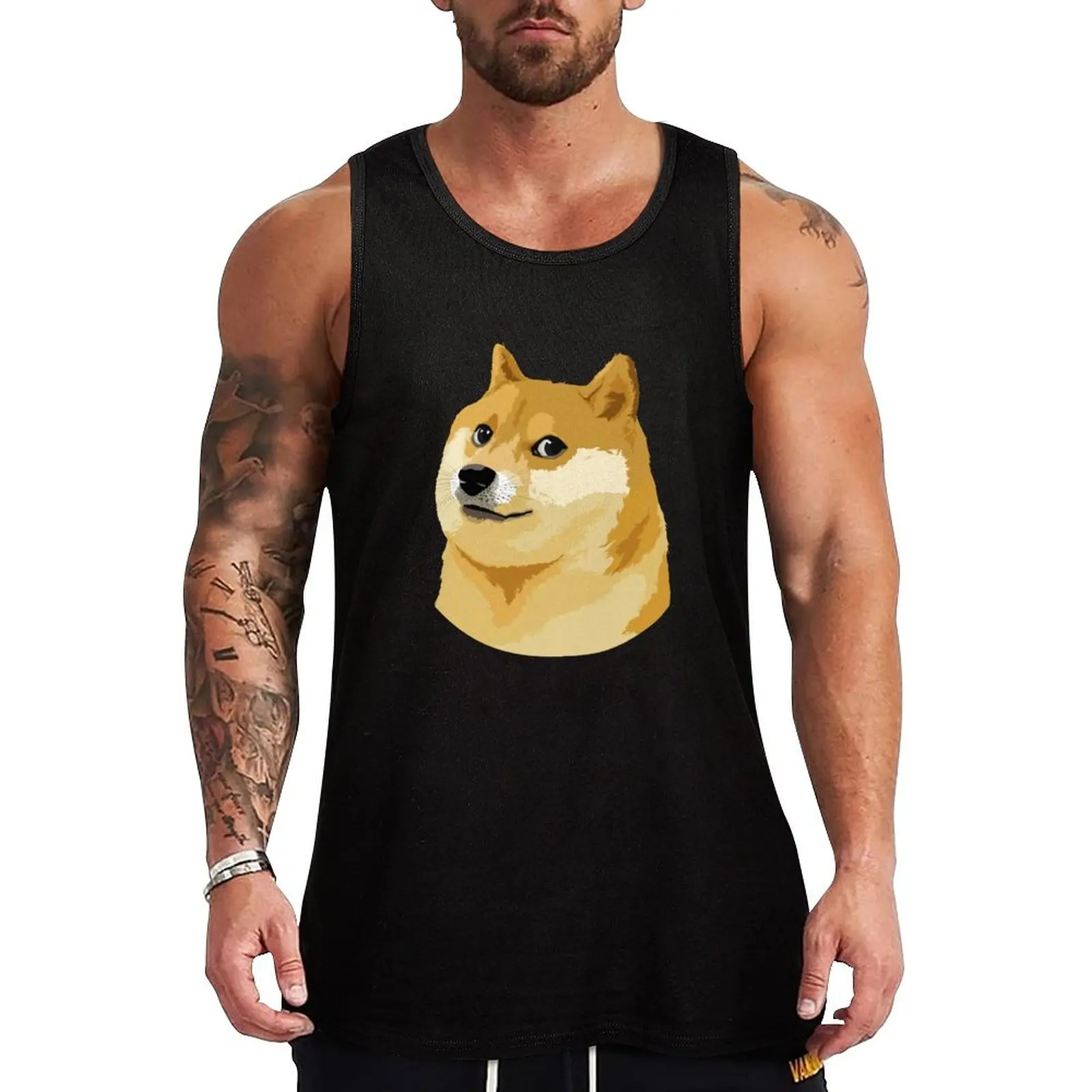 Doge Coin Tank Top t shirt T-shirt sports Male vest