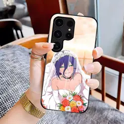 Stylish Chainsaw Man Reze Shockproof Glass Phone Case - Samsung A54 (Black1)