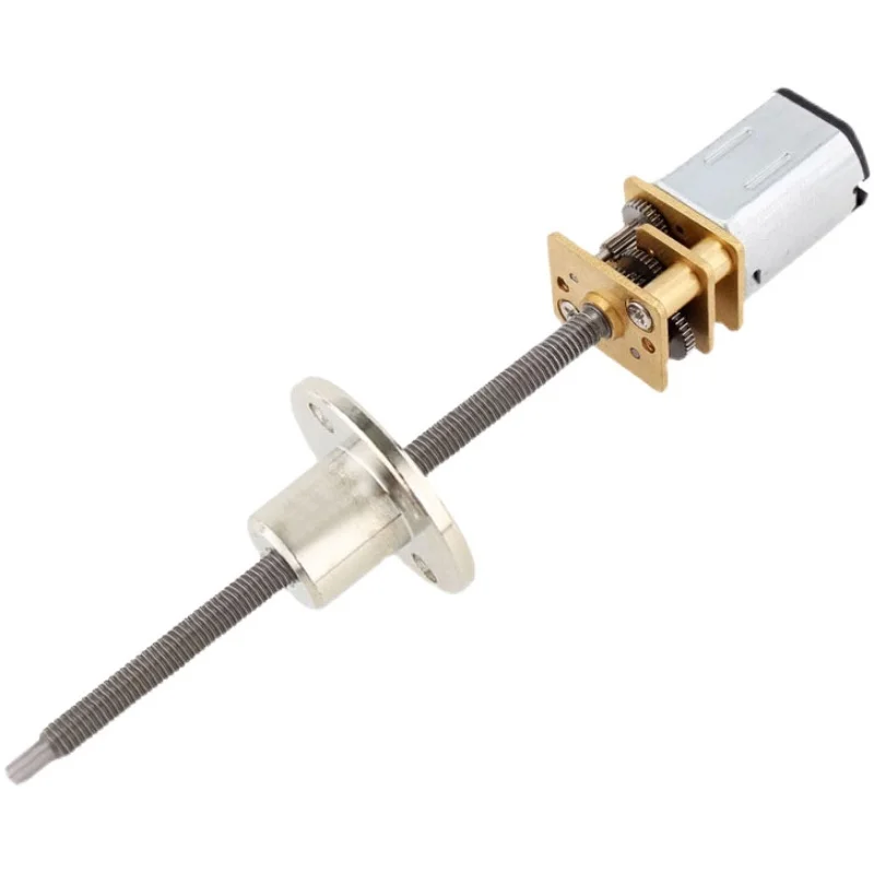DC 마이크로 감속기 모터, 확장 나사산 샤프트, 소형 모터, 저속, 12-N20, M4 * 100, 3V6V12V