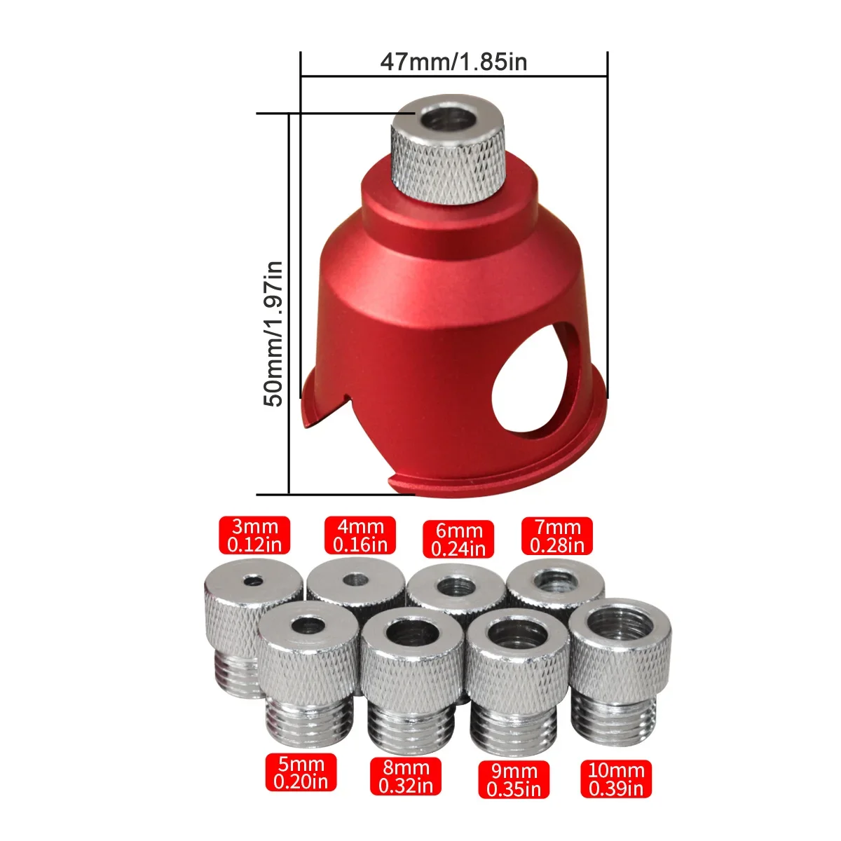 8 Steel Drill Bushings Vertical Drill Guide Pocket Hole Jig with 3-10mm Drill 90 Degree Straight Hole Drilling Positioner