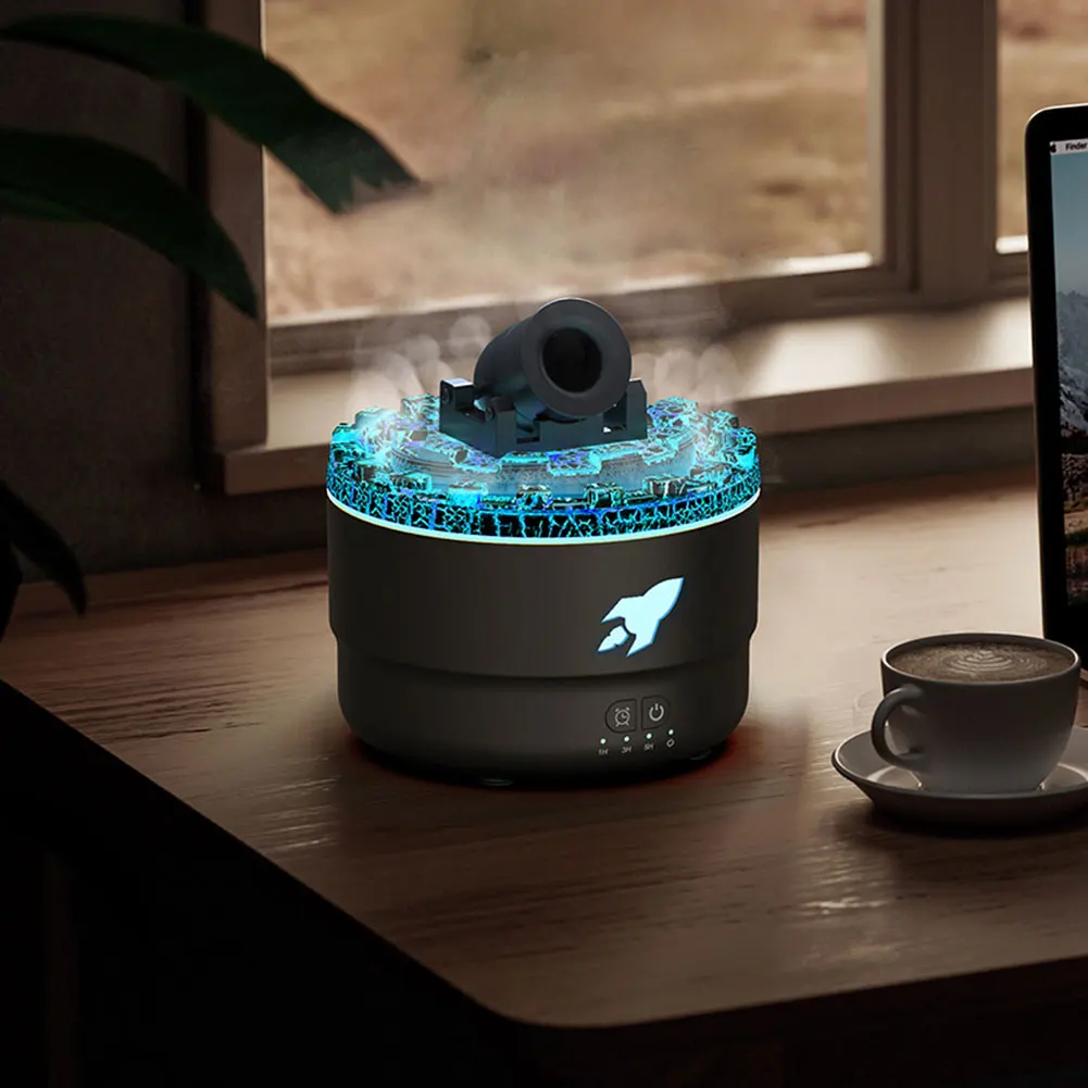 Volcanic Crack Light Cannon Humidifier Aroma Humidifier Essential Oil Diffuser Air Aromatherapy Diffuser