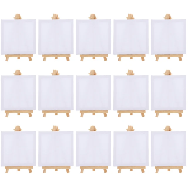 15 Sets Wooden Picture Frame Easel 8x15 Oil Painting Stands Small Canvas Display DIY Craft Project Beginner Hobby 1