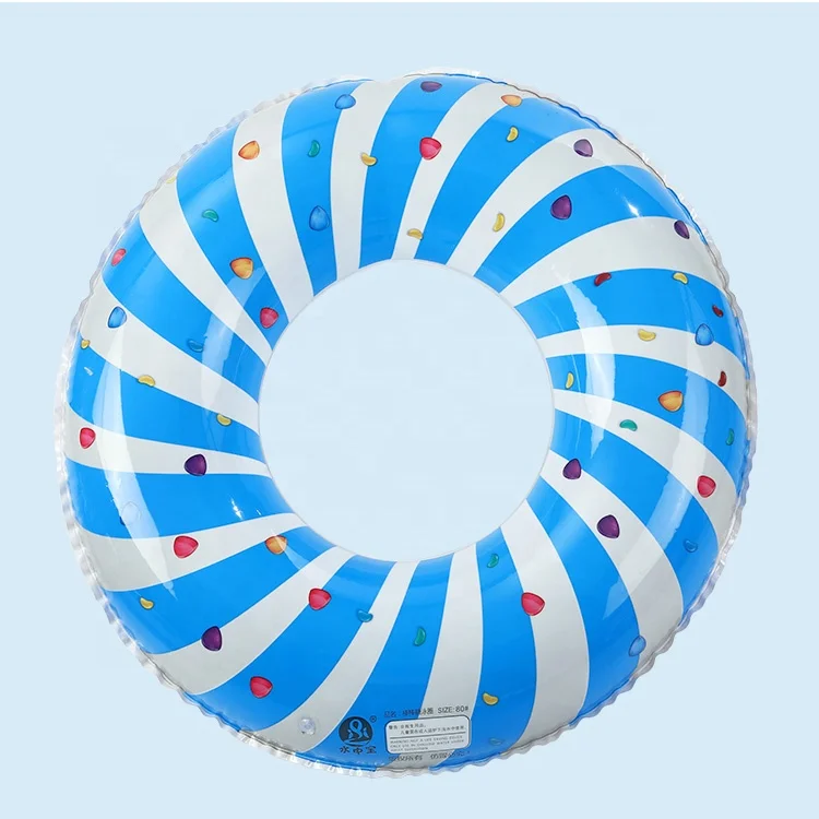 New Design ODM Spinning Stripe Inflatable Swim Ring Float Swimming Ring Pool Float Child Water Toys