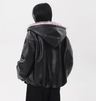 Korea Fuax Fur Hooded Parkas Y2K Coats Vintage Thicken Loose Casual Chaqueta Tops Fashion Snow Wear Women Jackets Abrigos 2025 4