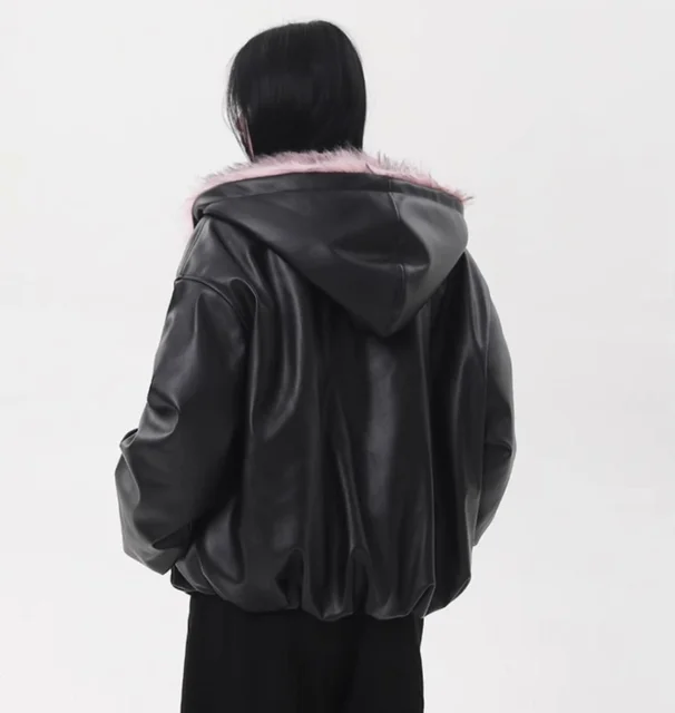 Korea Fuax Fur Hooded Parkas Y2K Coats Vintage Thicken Loose Casual Chaqueta Tops Fashion Snow Wear Women Jackets Abrigos 2025 4