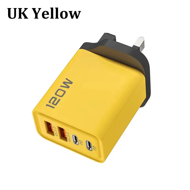 ตัวเลือกสินค้า เครื่องชาร์จ USB-C 4 พอร์ต 120W ชาร์จเร็ว PD+QC3.0