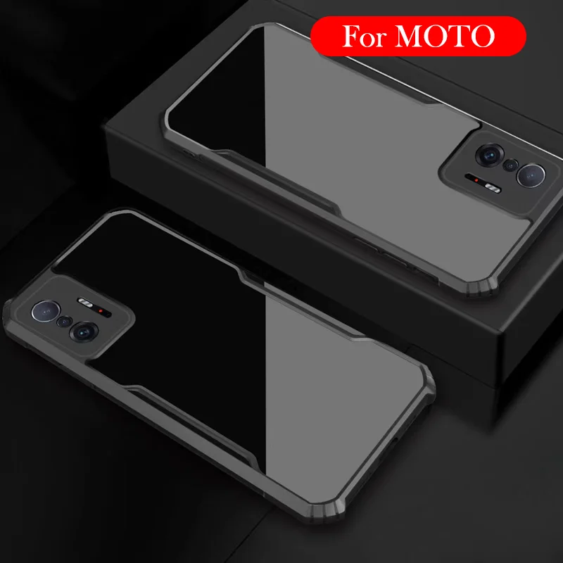 Original Case for Motorola G84 G54 G14 G13 G85 G64 G72 G34 5g Airbag Shockproof Shell Camera Protection Back Transparent Cover