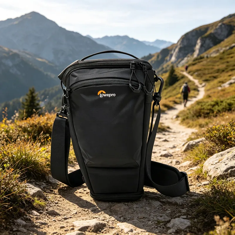 Lowepro cameratas ProTactic TLZ 75 Pro AW III holster cameratas, driehoekige cameratas, borst- en schoudertas_voghion.com