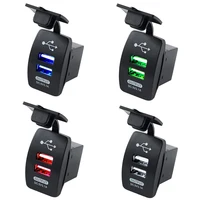 5V 3.1A Universal Car Charger Waterproof Dual USB Ports Auto Adapter Dustproof Phone Charger for Iphone Xiaomi Redmi Samsung 1