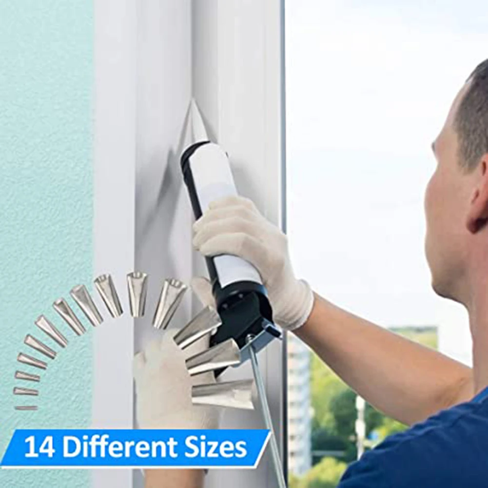 

Tape Caulk Finishing Attachment Countertops Windows 14pcs Silicone Tool