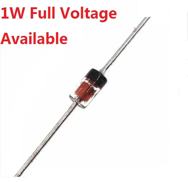 Zener Diode 50pcs 1W DO-35 1N4749A 24V 1N4748A 22V 1N4747A 20V 1N4746A 18V 1N4745A 16V 1N4744A 15V 1N4743A 13V
