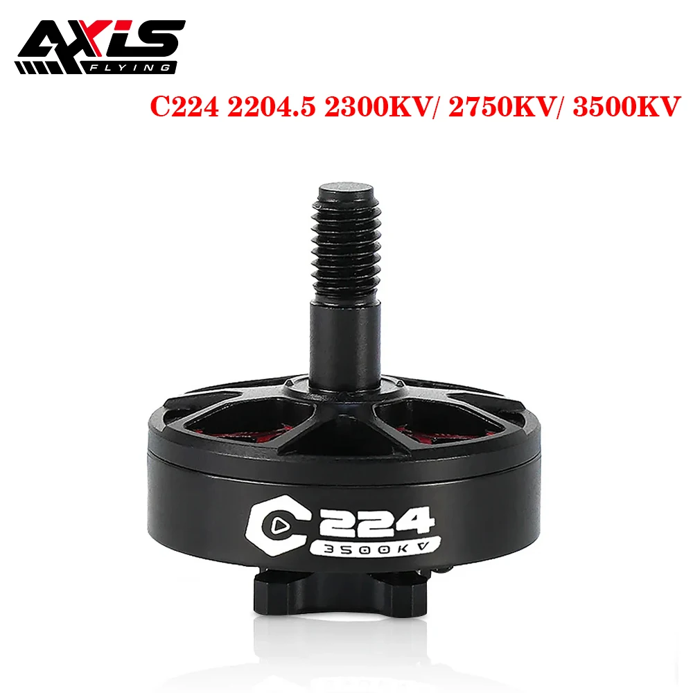 

AXISFLYING C224 2204,5 2300KV/ 2750KV/ 3500KV бесщеточный двигатель 4-6S для 3,5 дюймового беспилотного и кинематографического дрона RC FPV
