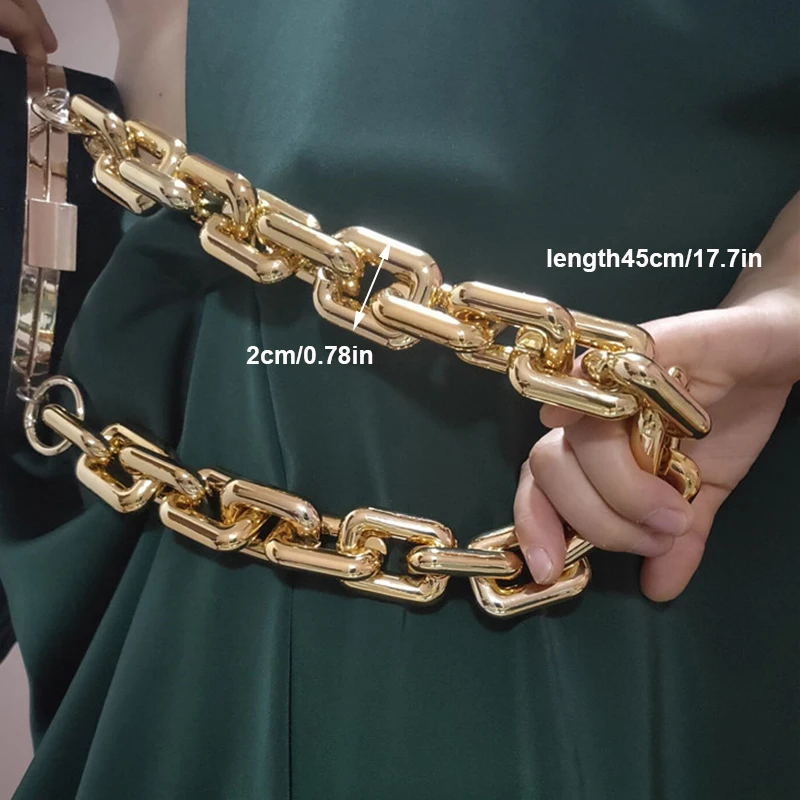 Silver Gold Acrylic Purse Chain Strap Handbag Handles DIY Purse Replacement Chain For Shoulder Bag Handbags Straps