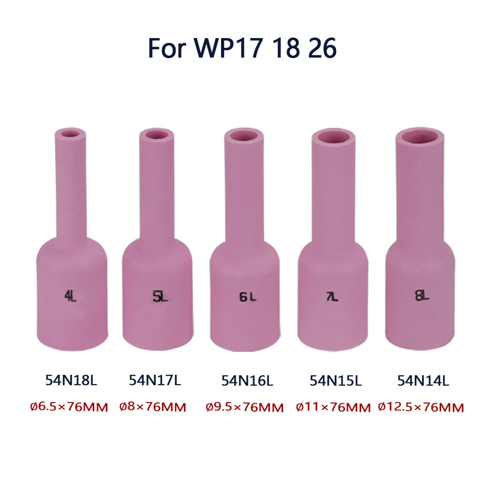 

10 шт. 54N14L 54N15L 54N16L 54N17L 54N18L алюминиевые сопла для TIG WP17 18 26, сварочные аксессуары
