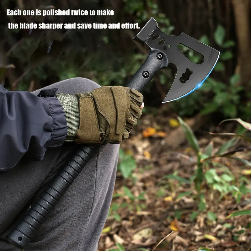 Logging Axe Camp Multi functional Axe High Manganese Steel Engineer Axe Survival Tactics Pioneer Axe 2
