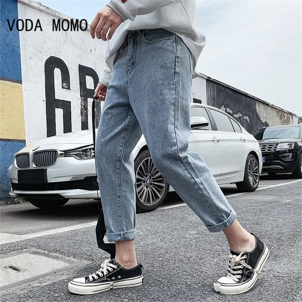 2022 Autumn New Streetwear Baggy Jeans Men Korean Fashion Slim Fit ...