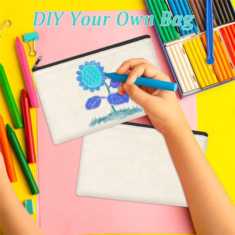 Blank Canvas Zipper Pouches 1