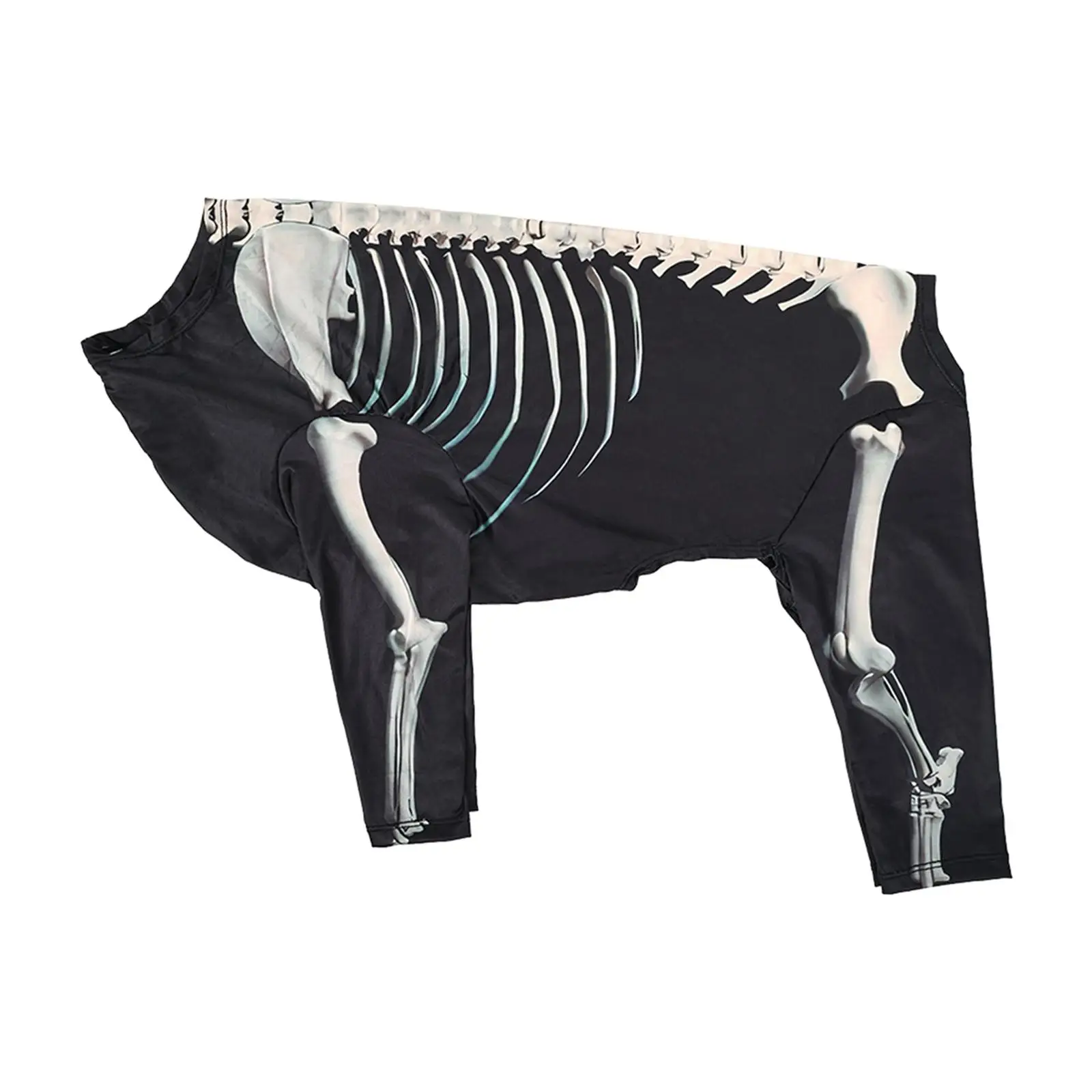 Halloween Skeleton Dog Costume, Apparel Clothes Decorative Jumpsuit Halloween