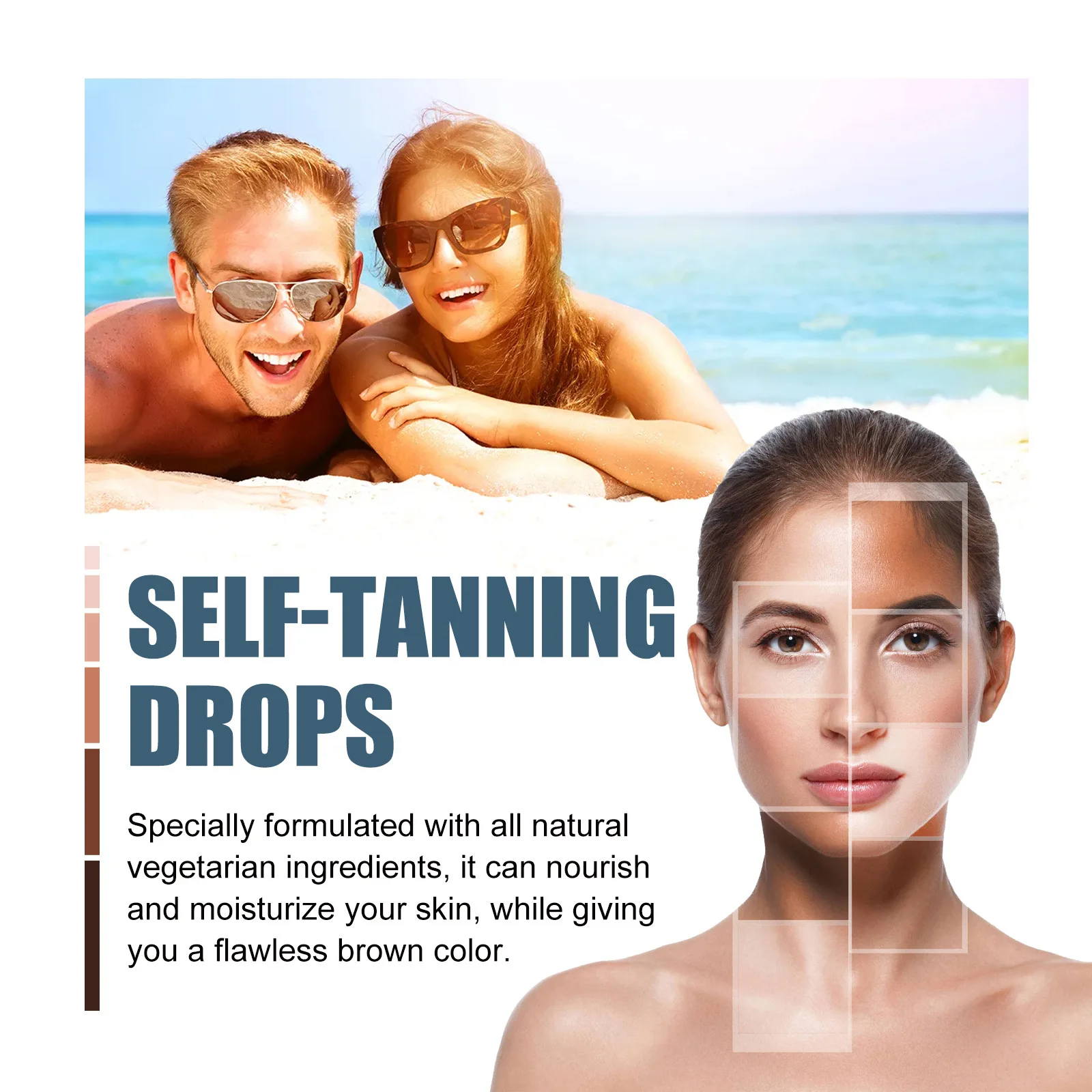Self Tanning Essence 30ml Outdoor Tanning Body Skin Hydration Moisturizing Sun Help Essence