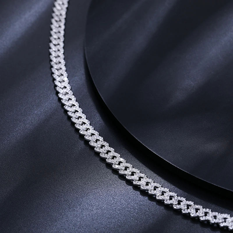 Cubana Link|925 Sterling Silver Cuban Link Moissanite