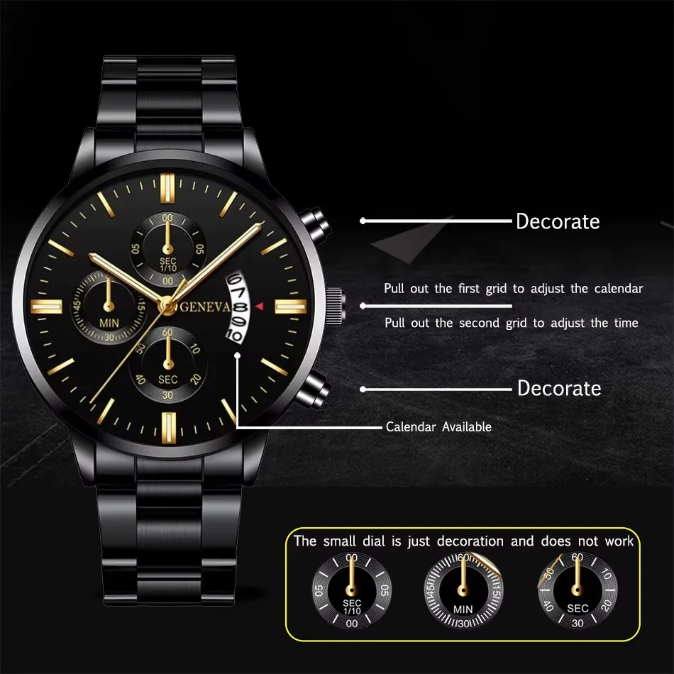 New Fashion Mens Sports Watches Luxury Calendar Quartz Wristwatch Business Watches Man Clock Relogio Masculino Reloj Hombre 4