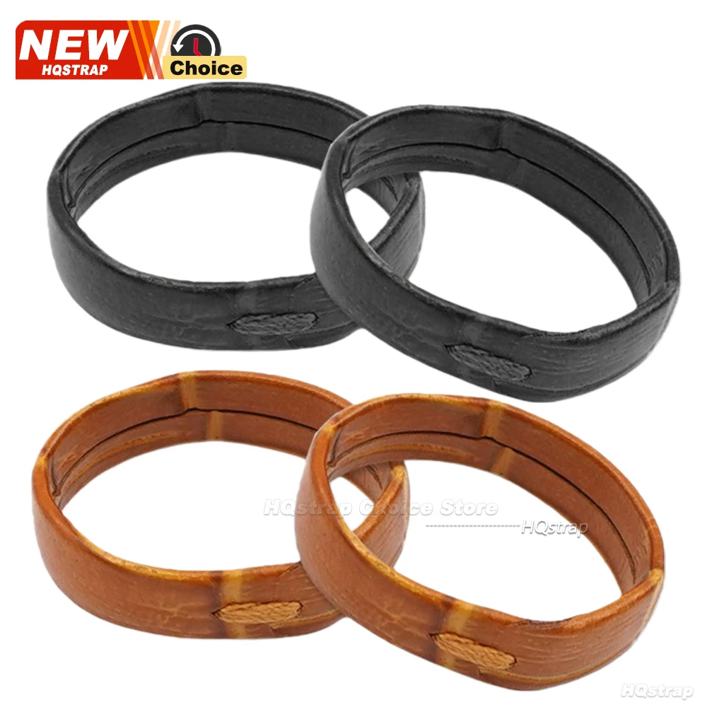 Premium Leather Watchband Keeper Rings - Watch Strap Hoop Loop Buckle Replacement Holder Accessories (2/4/6pcs)