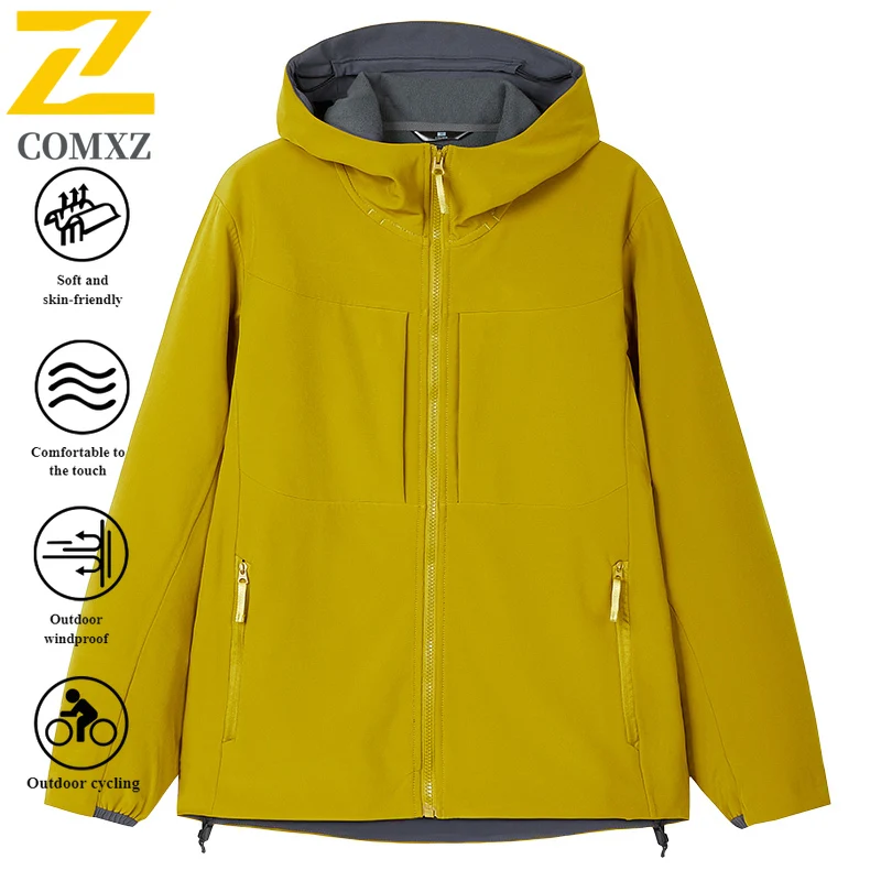EiAO All Weather Softshell Jacket Men Women Waterproof Windproof Thermal Seam Sealed Outdoor Hiking Climbing Spring Autumn