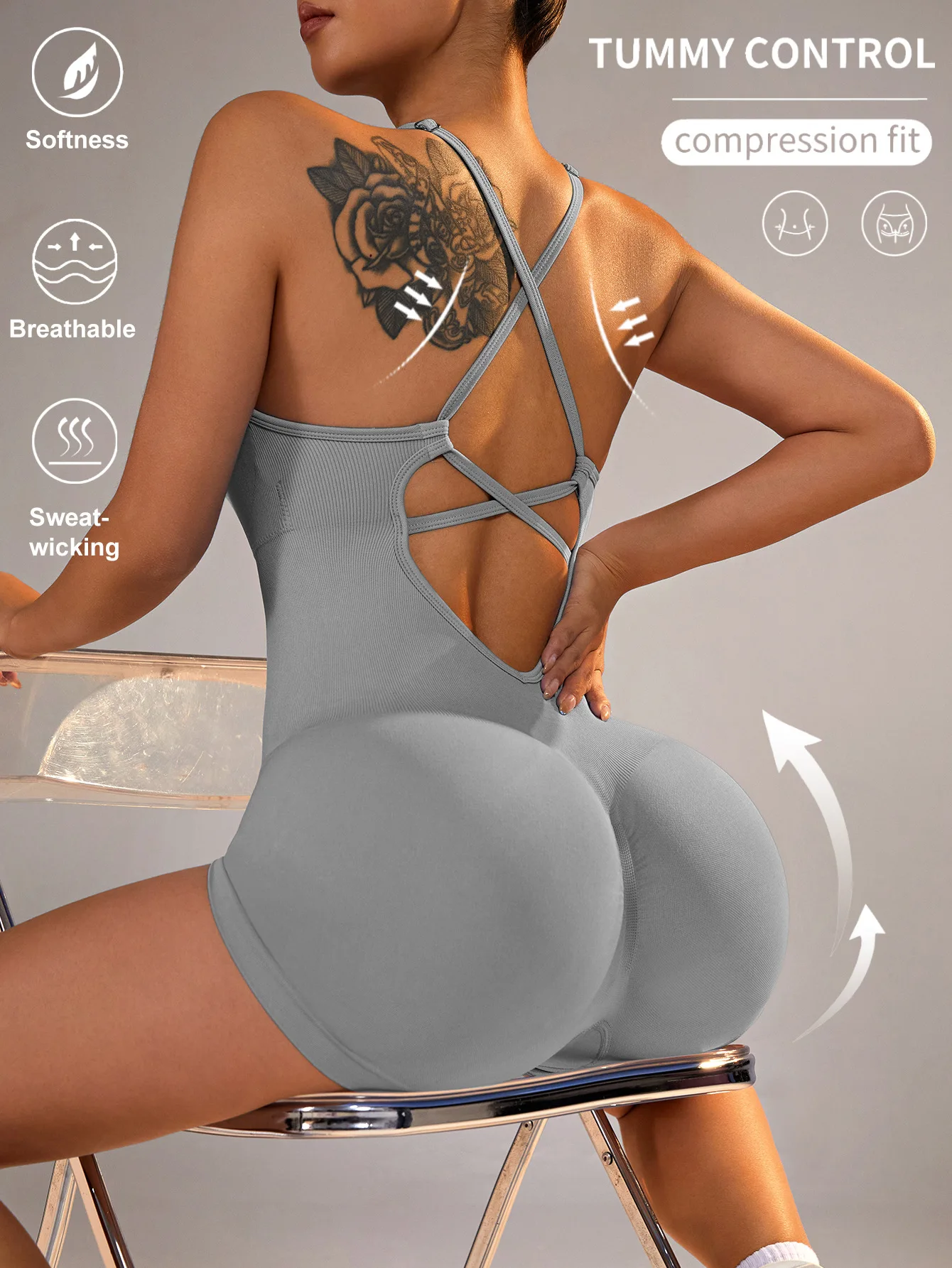 Yoga Set Women Tracksuit Bodysuits Fitness Rompers Sexy One Piece Strap Tummy Control Seamless Gym Workout Jumpsuits Sportswear yoga set sports set gym workout set sportswear set fitness set sports bra set yoga pants set fitness jumpsuit fitness one piece wear