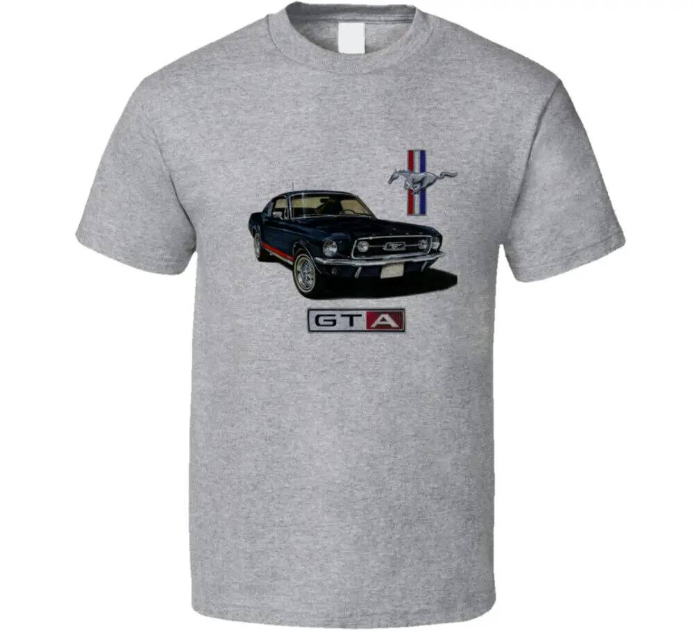 1967 Mustang 2 Gta Fastback Gt Musclecar T Shirt Maniche Lunghe O Corte