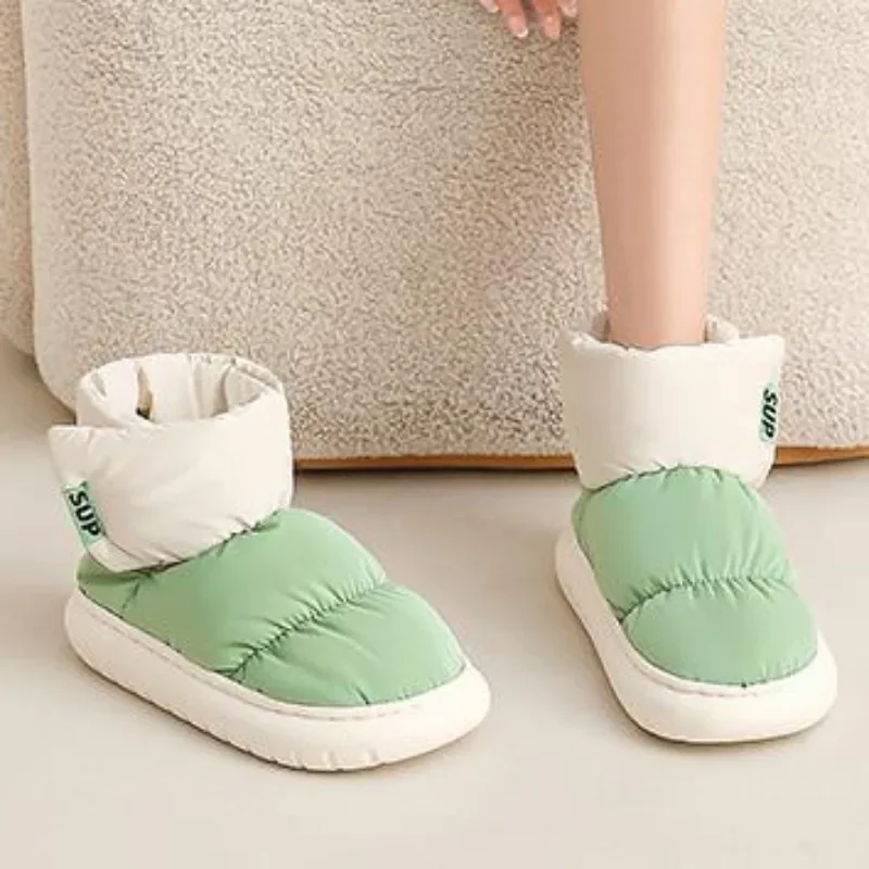 Winter Cotton Shoes for women comfortable soft sole light down female platform ankle boot waterproof warm couples snow boots
