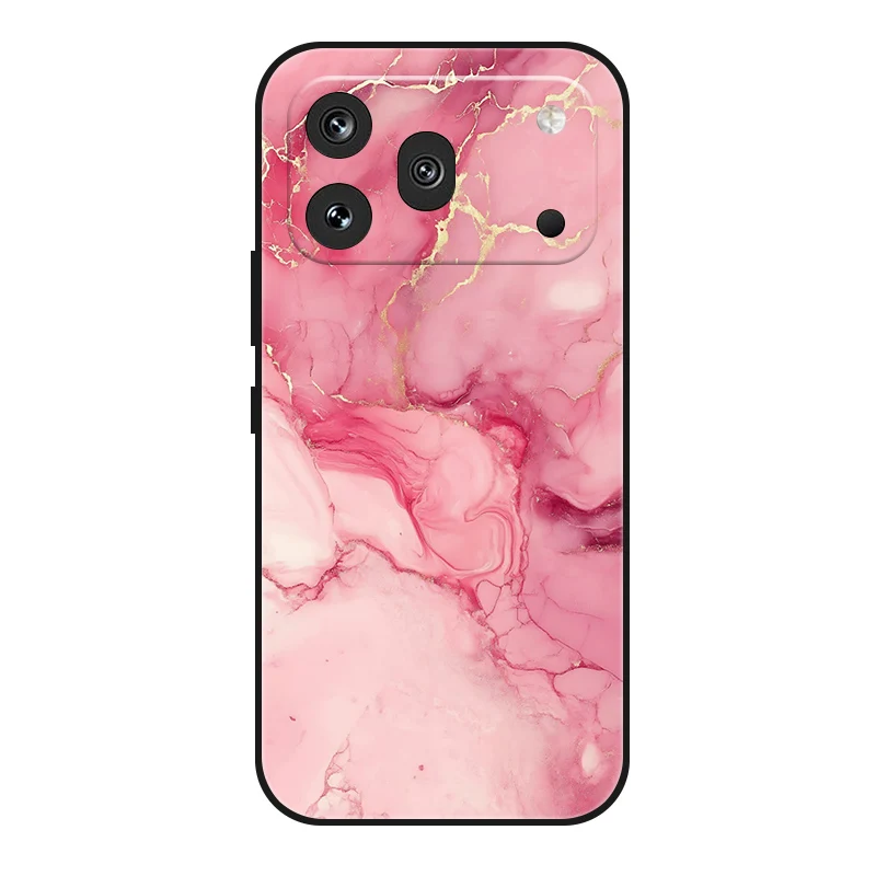 Marble Painted Soft Matte Silicone Back Cover Case