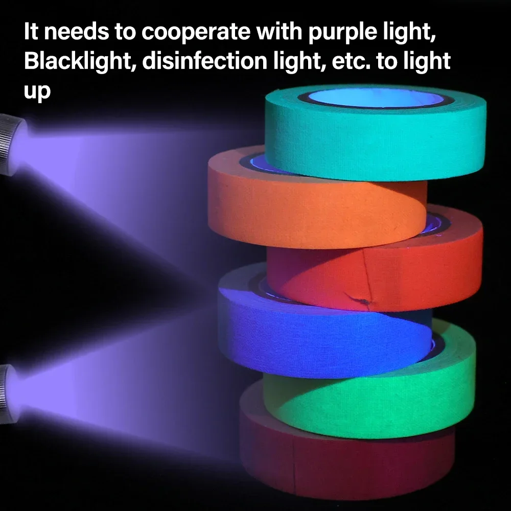 Description Picture 4 of itemTape Glow in the Dark Stage Mark Props High Viscosity and Wear Resistance UV Fluorescence Adhesives Sealers Hardware Home