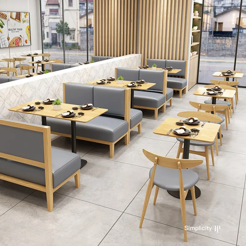 Fast Food Table Chair Set Furniture Restaurant Furniture Booths Cafe Table Chair Set