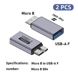 High - Speed USB - C Female to Micro B Male Adapter (2x Micro BtoUSBA F)