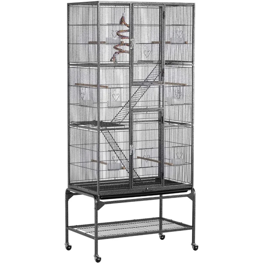 Extra Large Wrought Iron 3 Level Pet Cage