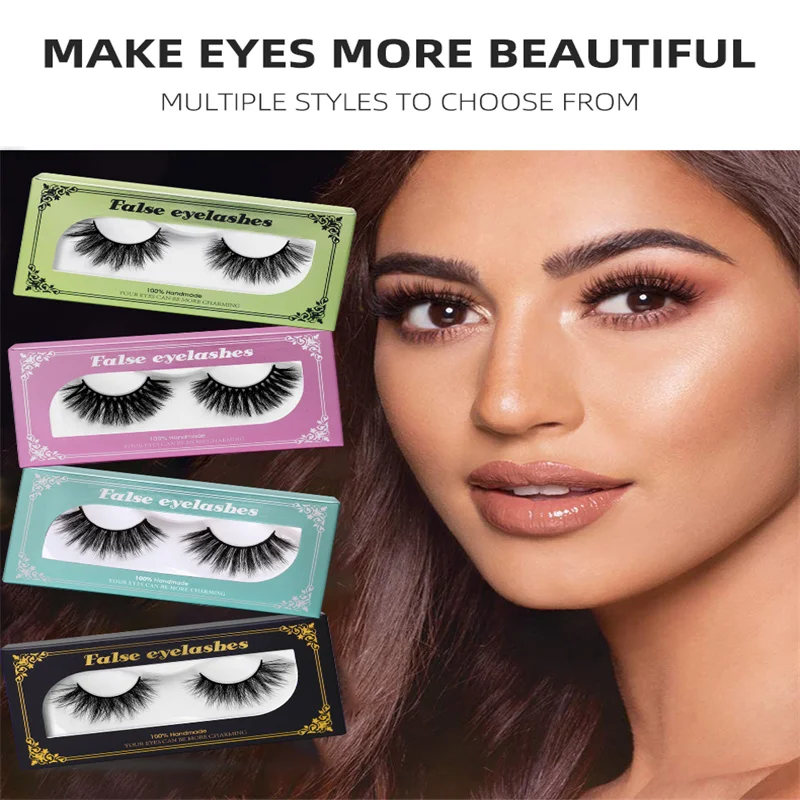 

1 Pairs Faux Mink Eyelashes Thick False Eyelash Makeup Eyelashes Faux Cils Maquiagem for Eye Beauty