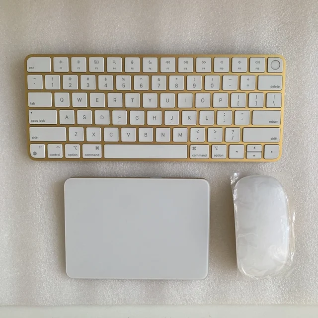 The Magic keyboard +Magic touchpad +Magic mouse