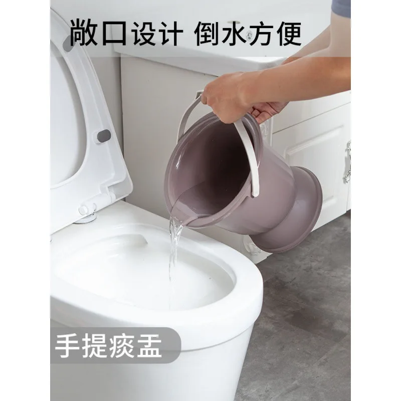 Household Spittoon with Lid Urine Bucket Bottle Portable Thickened Toilet Durable Chamber Pot for Kids Child Use Bedroom Night 3
