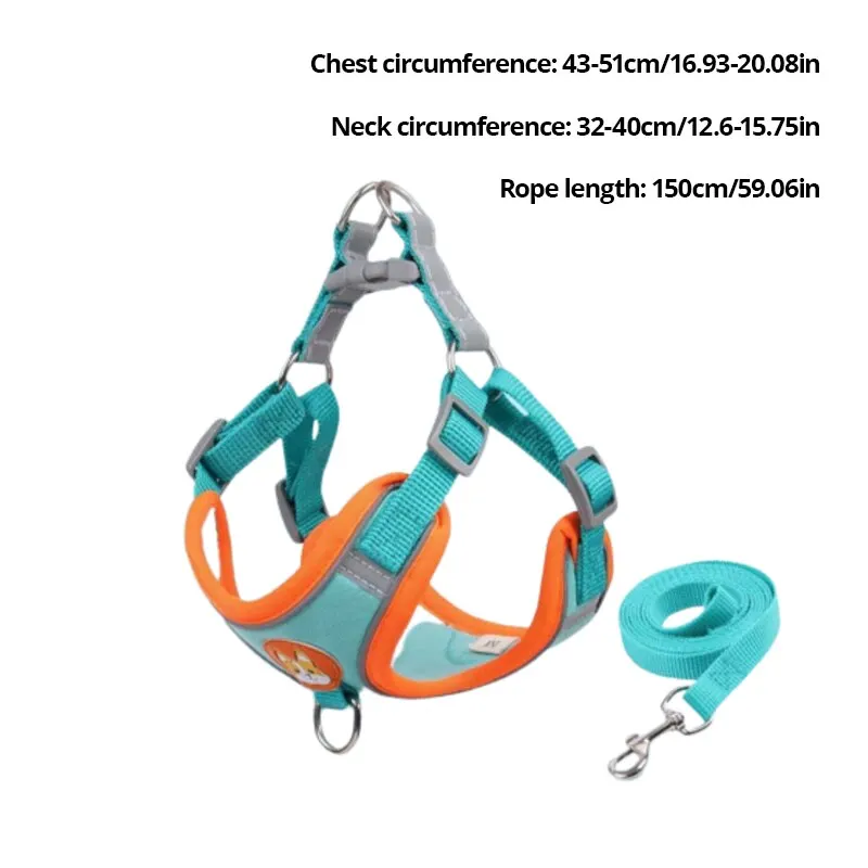 Reflective No-Pull Pet Harness Set 🔍 SEO Tags (in paragraph form): adjustable pet harness leash, no-pull dog walking vest, reflective dog harness for safety, cat chest strap harness, pet running leash set, dog harness with lead, secure pet walking gear, 6