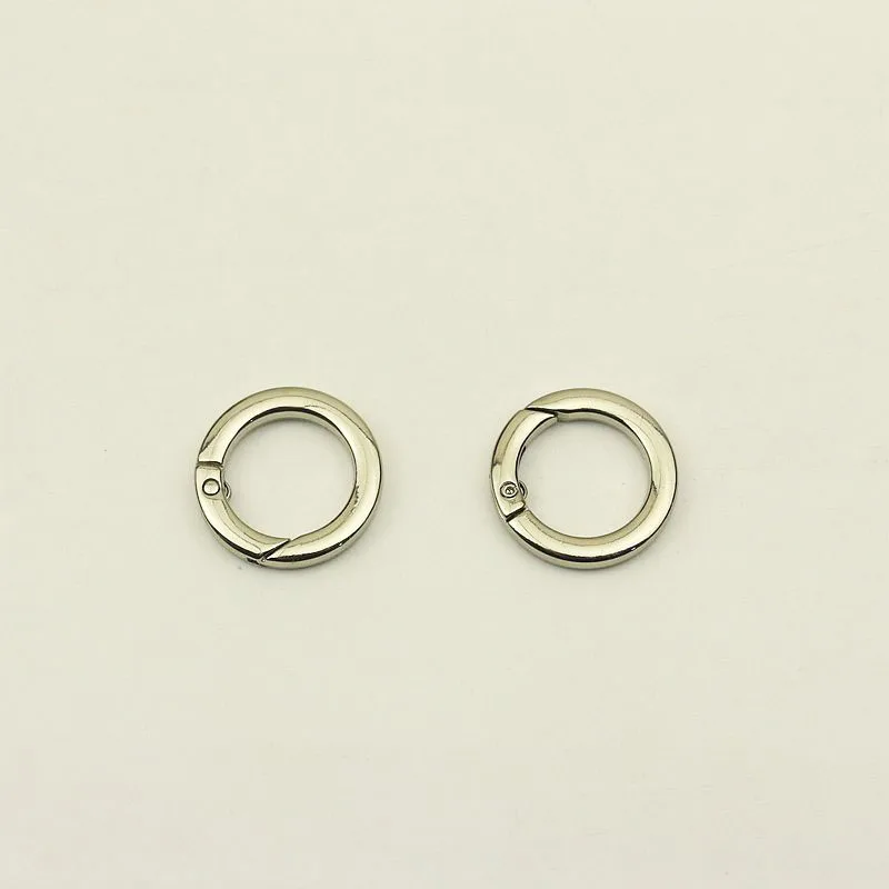 30Pcs 20mm Flat Metal Spring Rings Bag Strap Hook Buckle Handbag O Ring Connector Belt Clasp Dog Collar Buckles DIY Accessory
